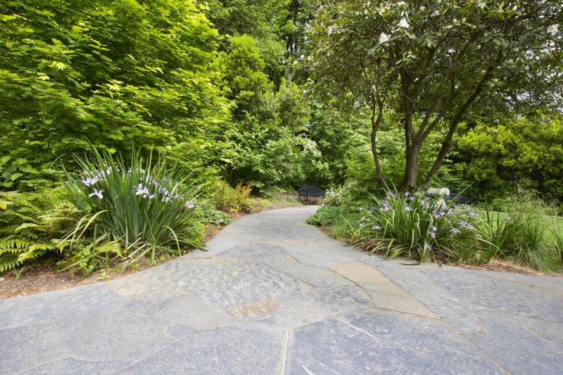 Natural Stone Pavers in a Garden Path