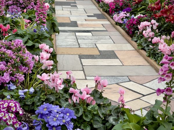 Garden Path Installation in Evans