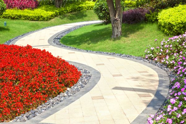 Garden Walkway Installation in Evans